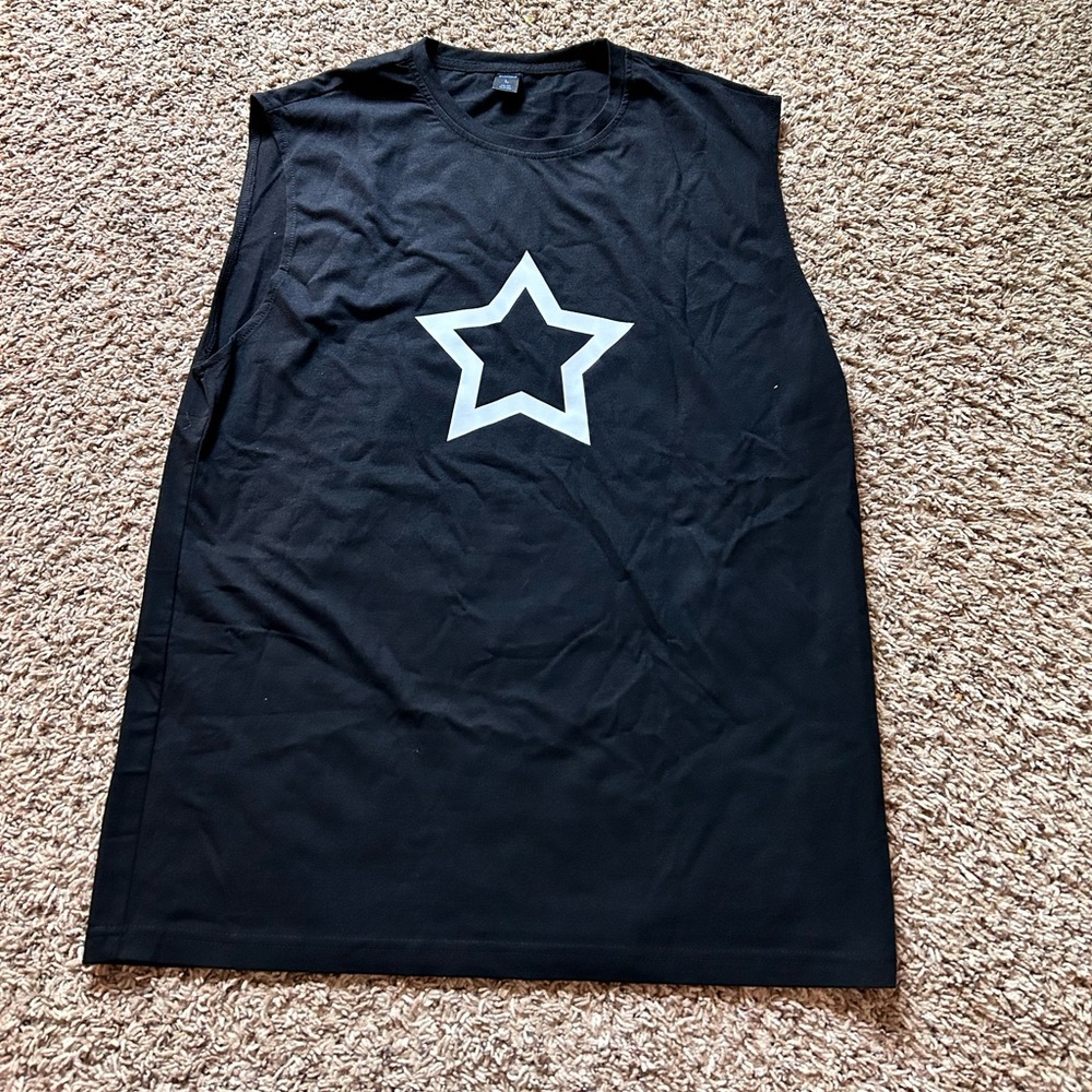 Star sleeveless tank top